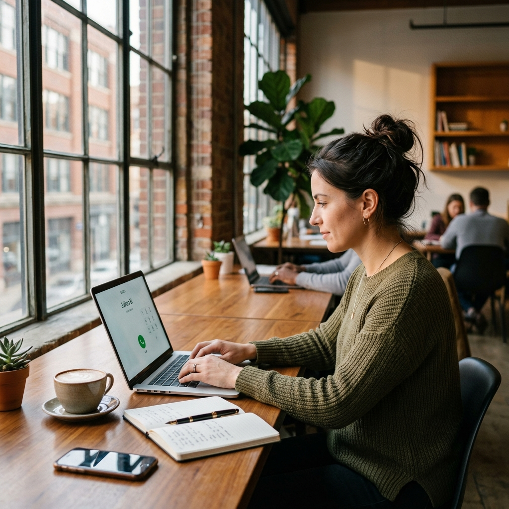 Freelancer using Dialable.world for cheap international calls to landlines from a coworking space